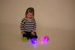 Sensoriska bollar med LED-ljus, 4 st.