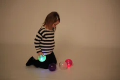 Sensoriska bollar med LED-ljus, 4 st.