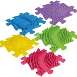 Sensoriska mattor - set med 5 st.