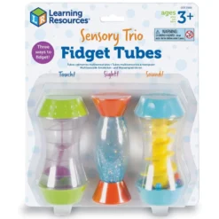 Sensoriska rör - FidgetTrio, 3 st.