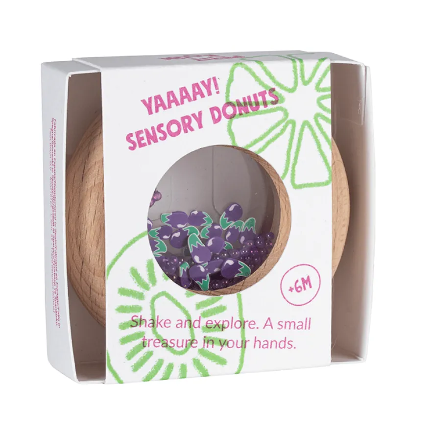 Sensorisk donut Ø7 cm - Aubergine