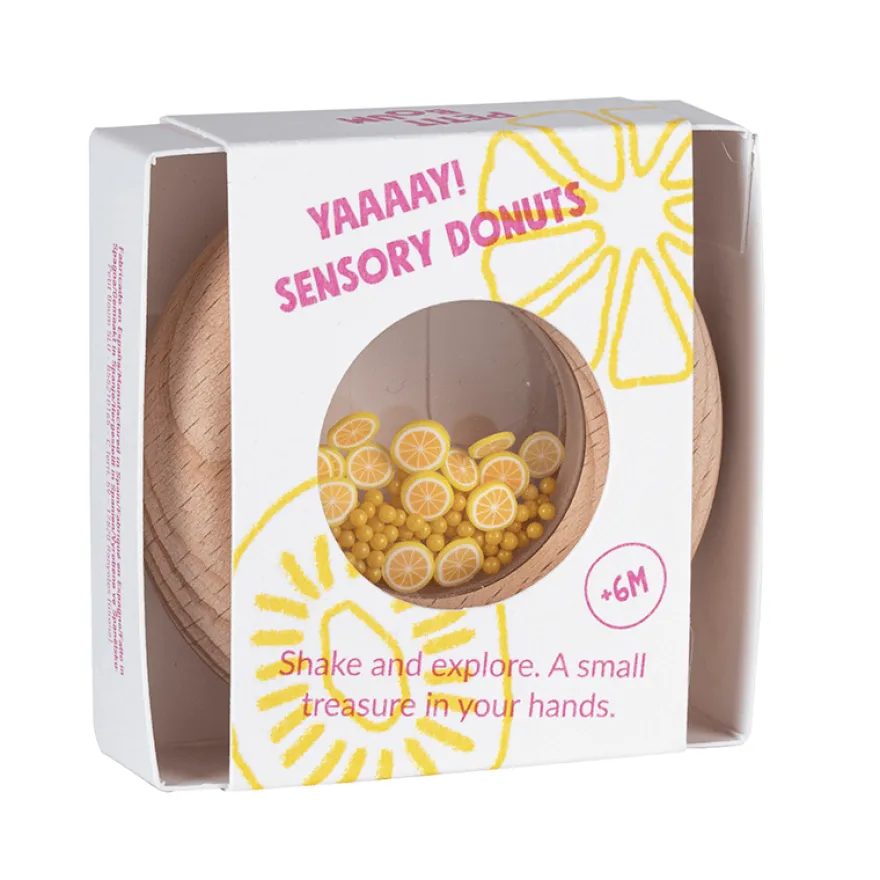 Sensorisk donut Ø7 cm - Citroner