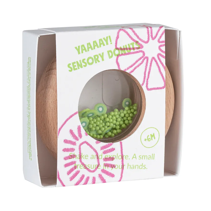 Sensorisk donut Ø7 cm - Kiwier