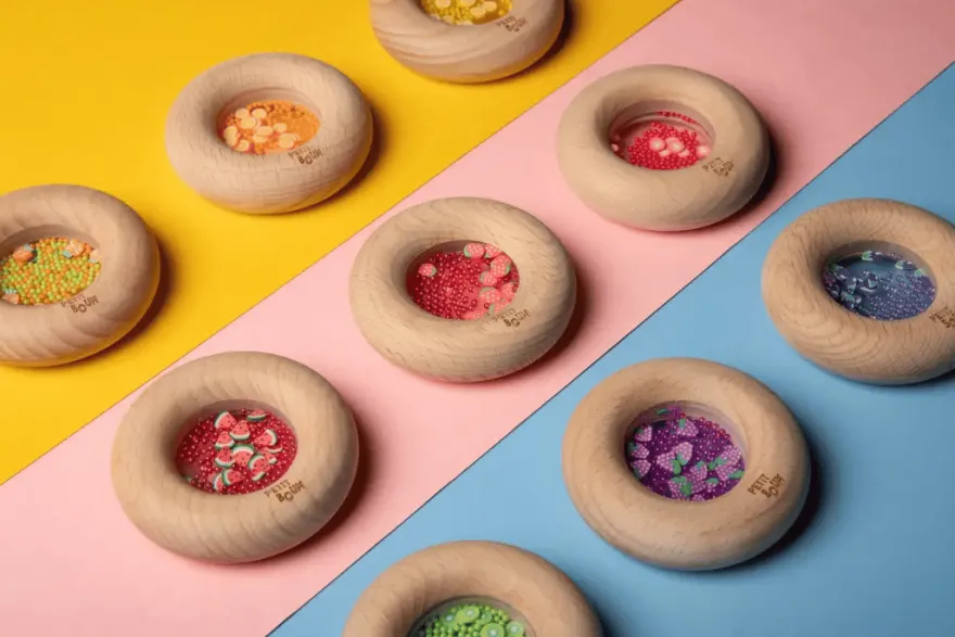 Sensorisk donut Ø7 cm - Morötter