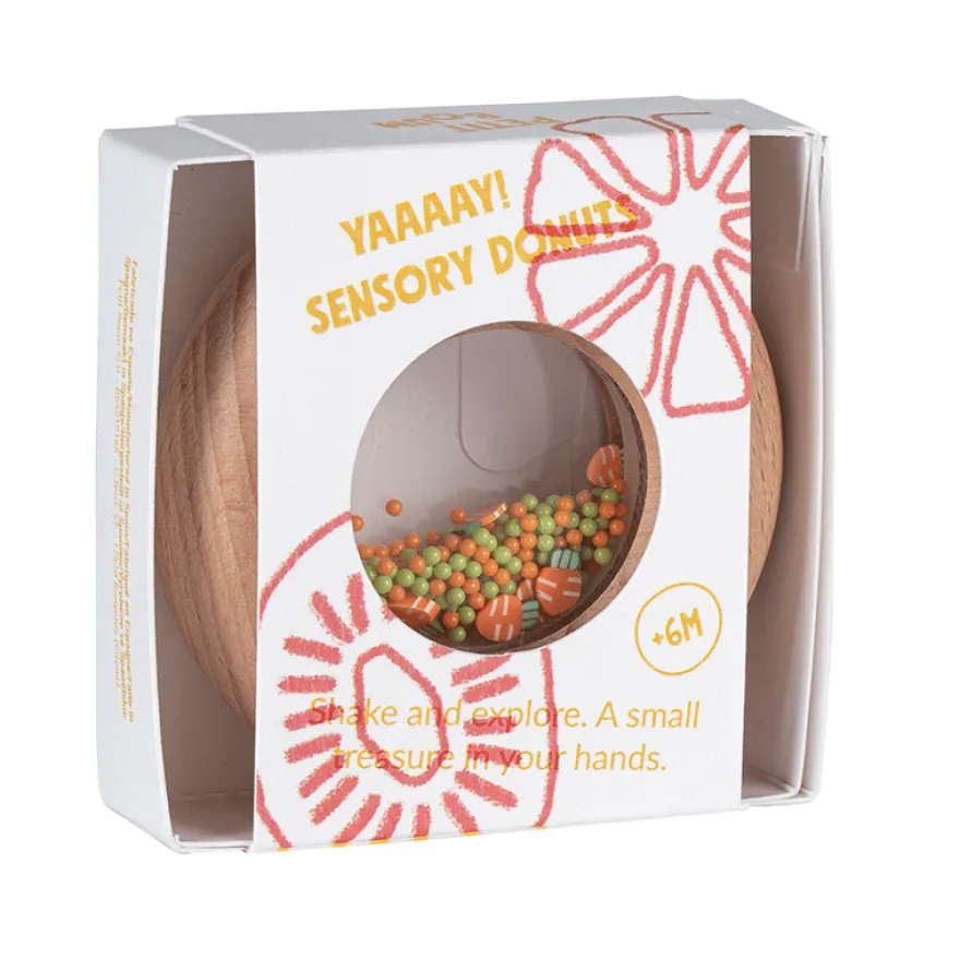 Sensorisk donut Ø7 cm - Morötter