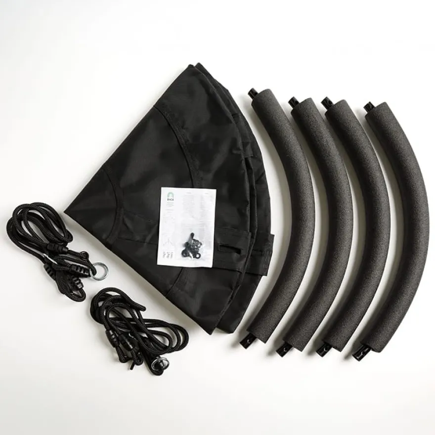 Sensorisk gunga Ø100 cm - Svart (svart rep)