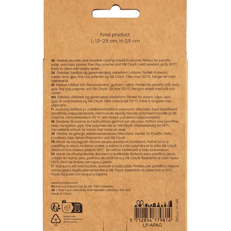 Silikonform – Blomstermix, 6 motiv
