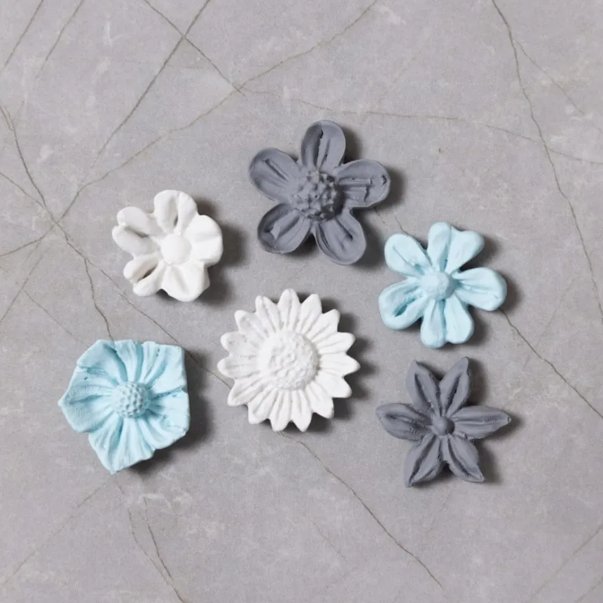 Silikonform – Blomstermix, 6 motiv