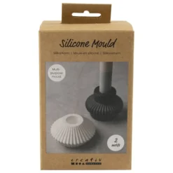 Silikonform - Räfflade ljusstakar, 2 st.