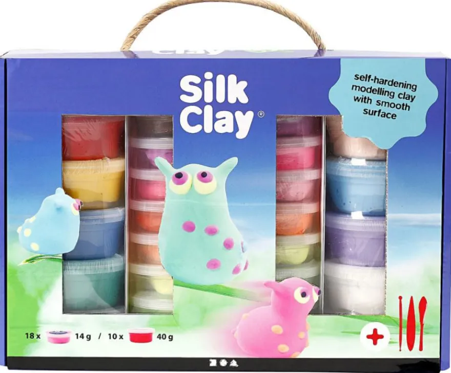 Silk Clay i presentförpackning, 28 burkar + verkty