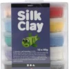 Silk Clay 10 x 40 g - Grundfärger