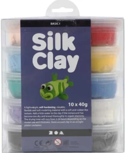 Silk Clay 10 x 40 g - Grundfärger