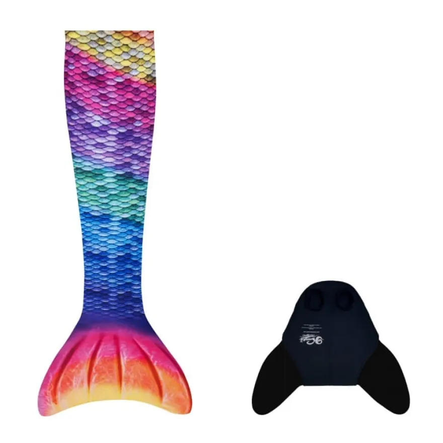 Sjöjungfrusim - Stjärt + monofena, Rainbow (XS+S)