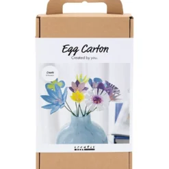 Skapa blommor av äggkartonger
