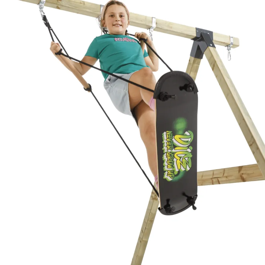 Skateboardgunga 81 x 20 cm (svart rep)