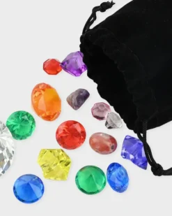 Skattkista med diamanter och ädelstenar