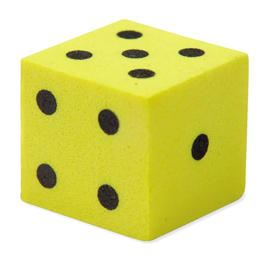 Skumtärningar med prickar - 200 st.