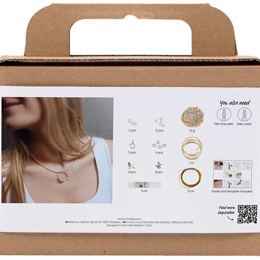 Smyckespaket - Halsband med metalltrådshänge