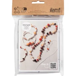 Smyckesstartpaket - Agater, beige/brun/vit