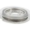 Smyckestillverkning - Ståltråd, grå, 10 m, 0,38 mm