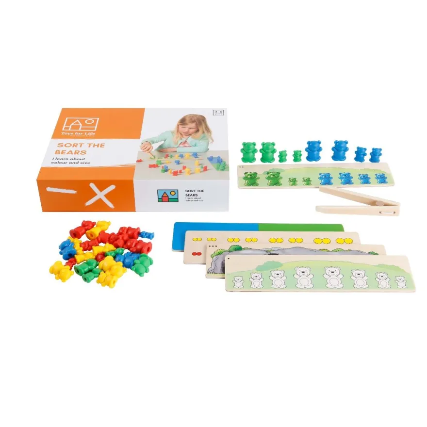Sortera björnarna - Få koll på färger & storlekar
