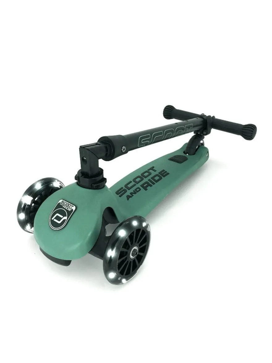Sparkcykel - Highwaykick 3 med LED, Forest