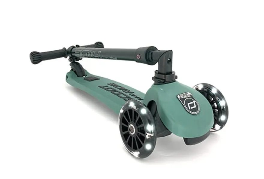Sparkcykel - Highwaykick 3 med LED, Forest