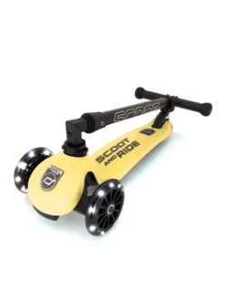 Sparkcykel - Highwaykick 3 med LED, Lemon