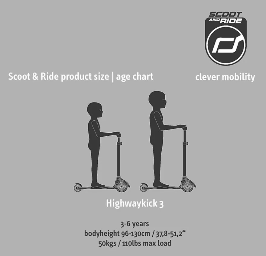 Sparkcykel - Highwaykick 3 med LED, Lemon
