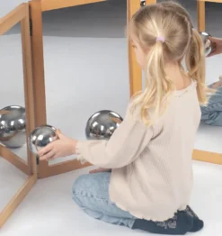 Spegelkulor av stål, 4 st.
