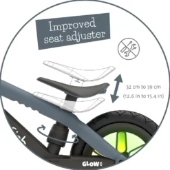 Springcykel BMXie GLOW - Antracit (2-5 år)