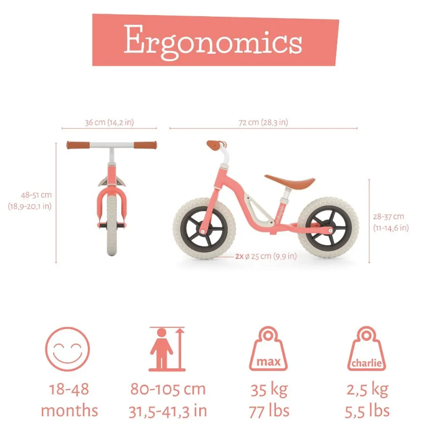 Springcykel Charlie – Flamingo (18 mån–4 år)