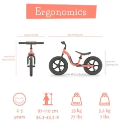 Springcykel Charlie SPORT - Flamingo, (2-5 år)