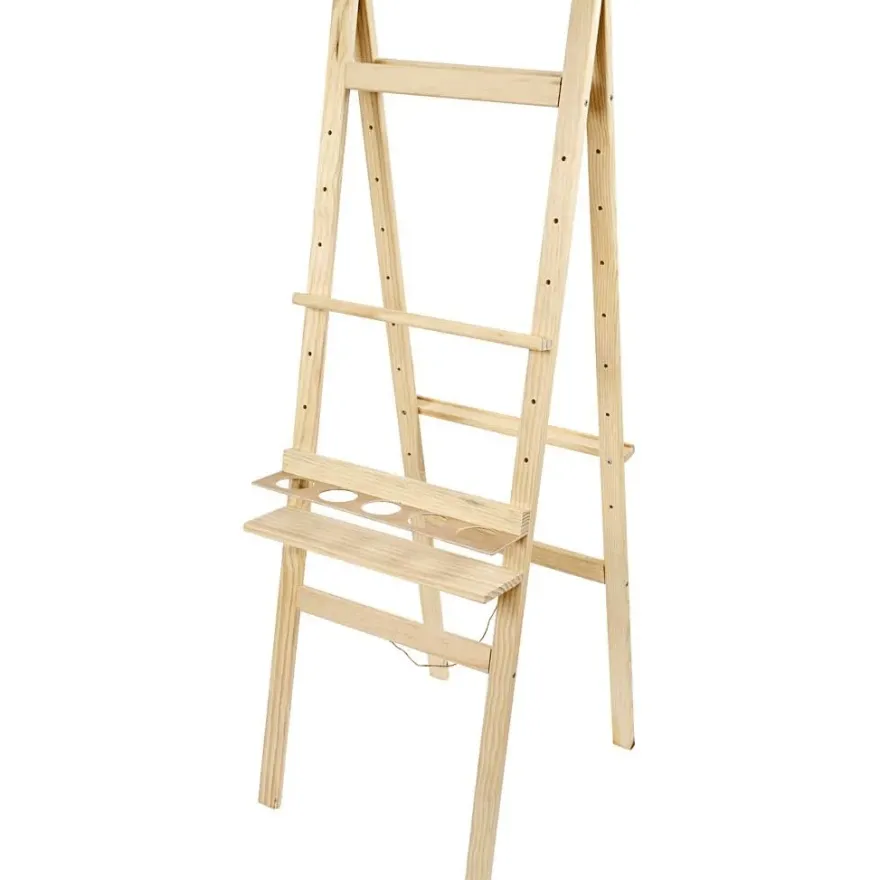 Staffli, hopfällbart inkl. hylla