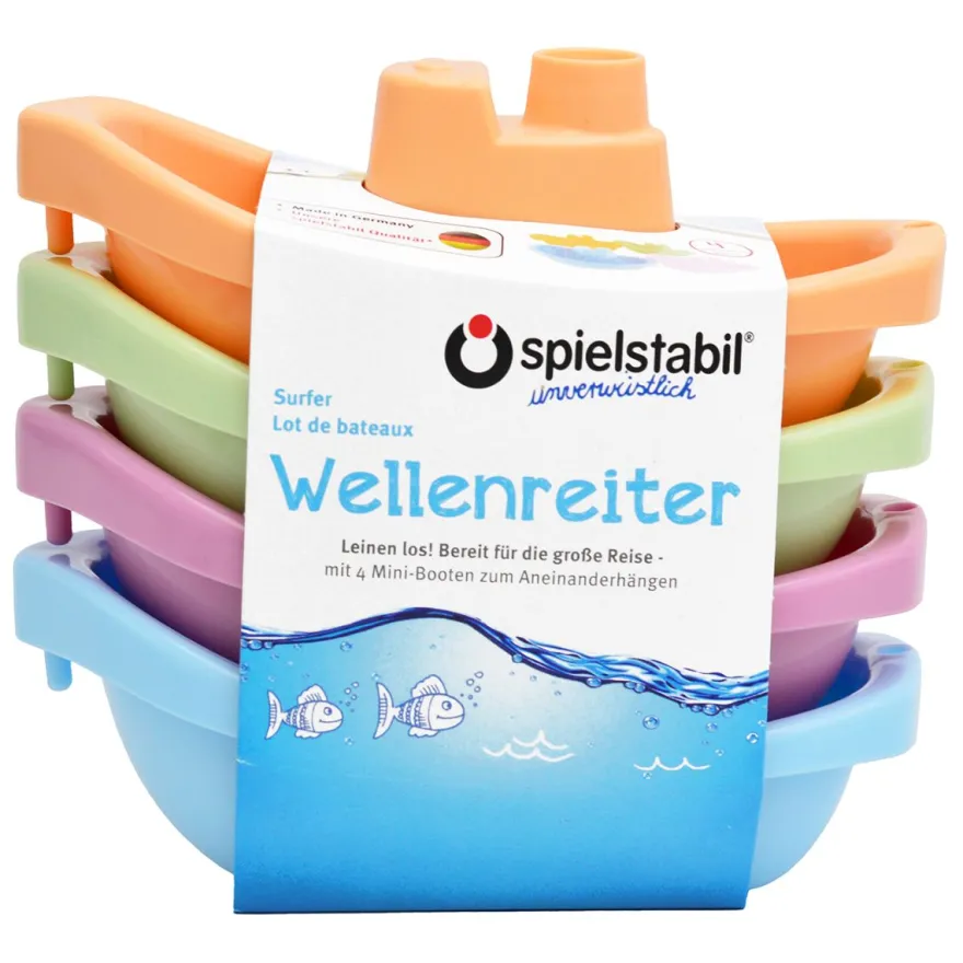 Stapelbåtar – Pastell, 4 st.