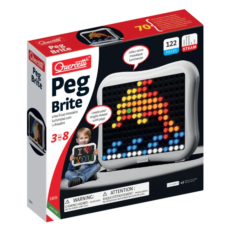 Stiftmosaik med LED - Peg Brite, 122 st.