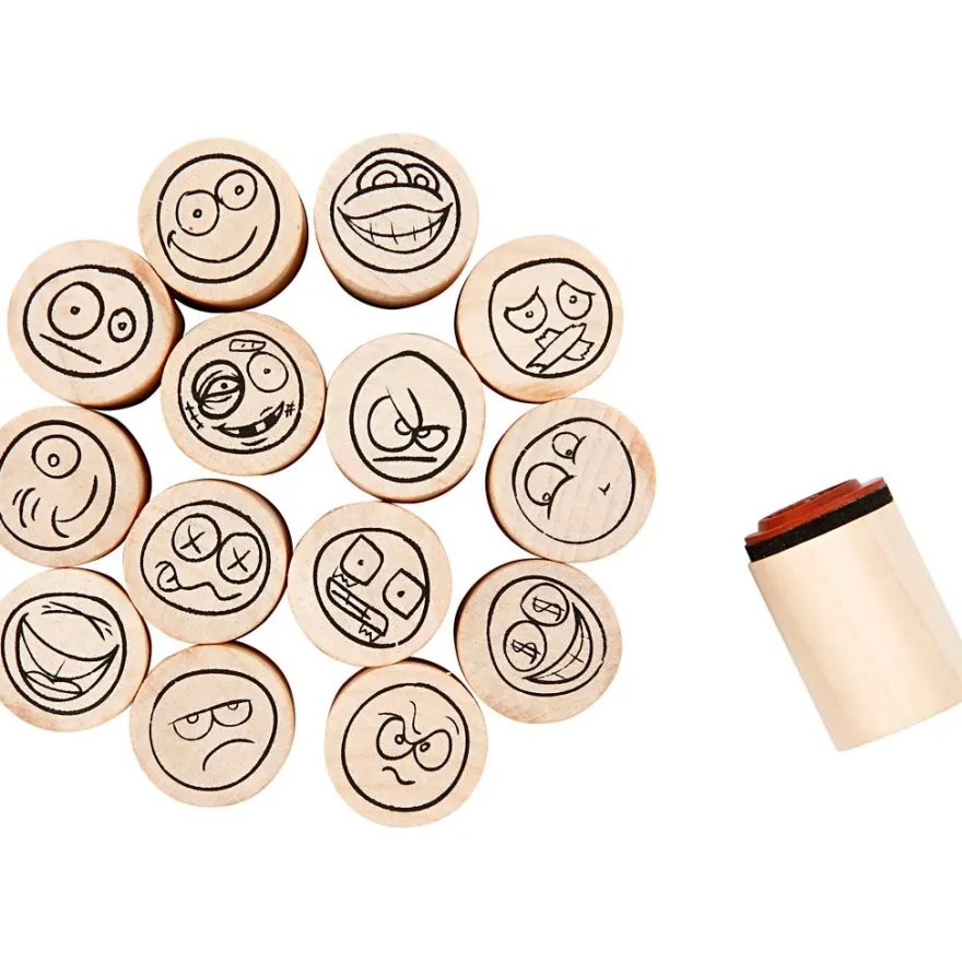 Stämpelset - Smiley, 15 st.