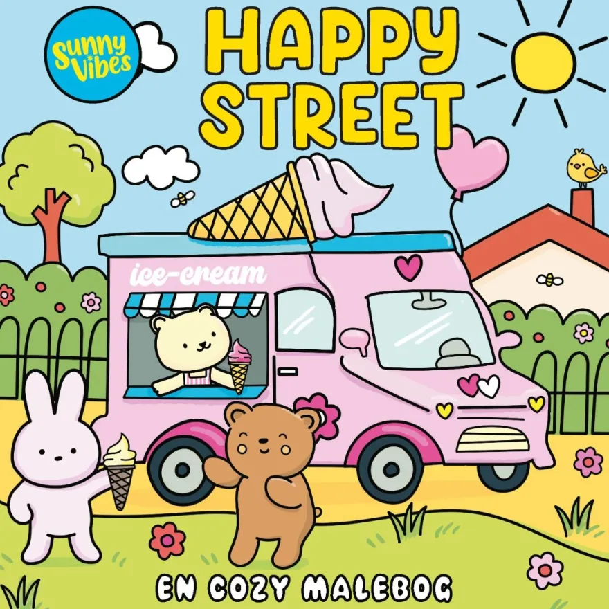 Sunny Vibes målarbok – Happy Street
