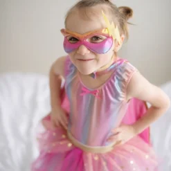 Superhjälte, rosa, 4-6 år