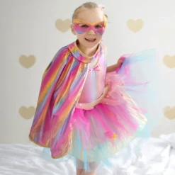Superhjälte, rosa, 4-6 år