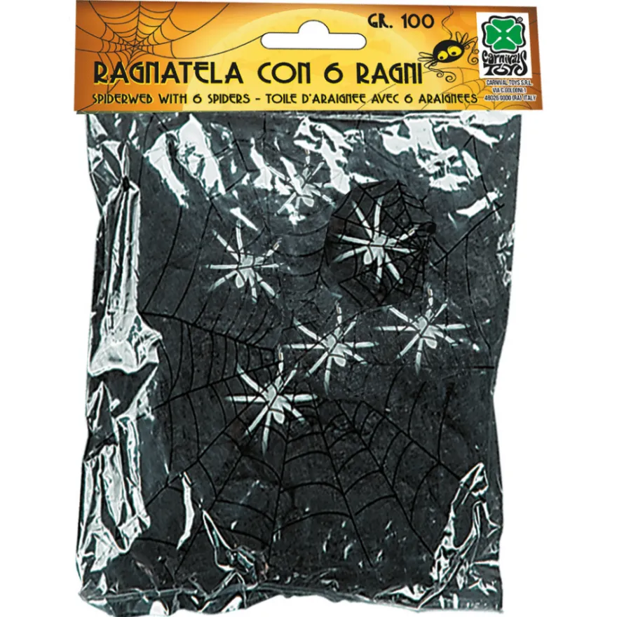 Svart spindelväv m. spindlar, 100 g