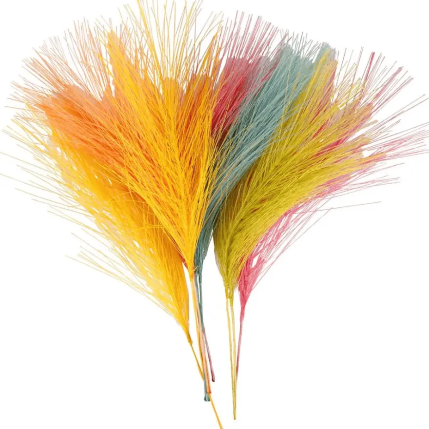 Syntetfjädrar - Blandade färger, L: 15 cm, 10 st.