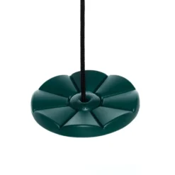 Tallriksgunga Ø28 cm – mörkgrön (svart rep)