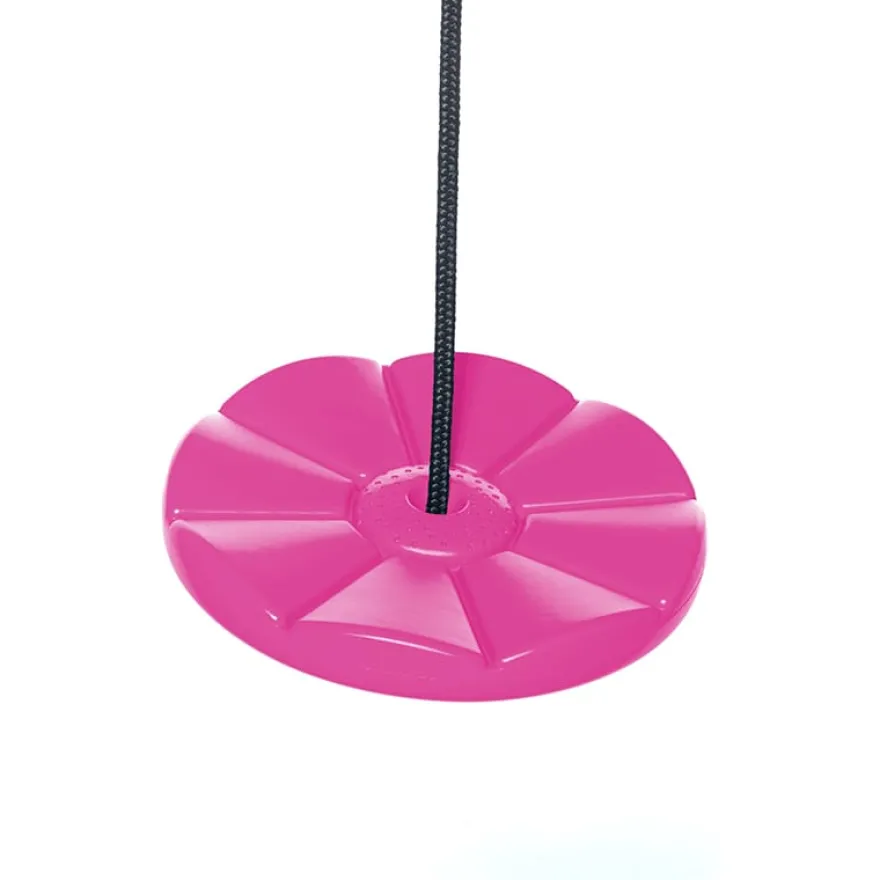 Tallriksgunga Ø28 cm - Rosa (svart rep)