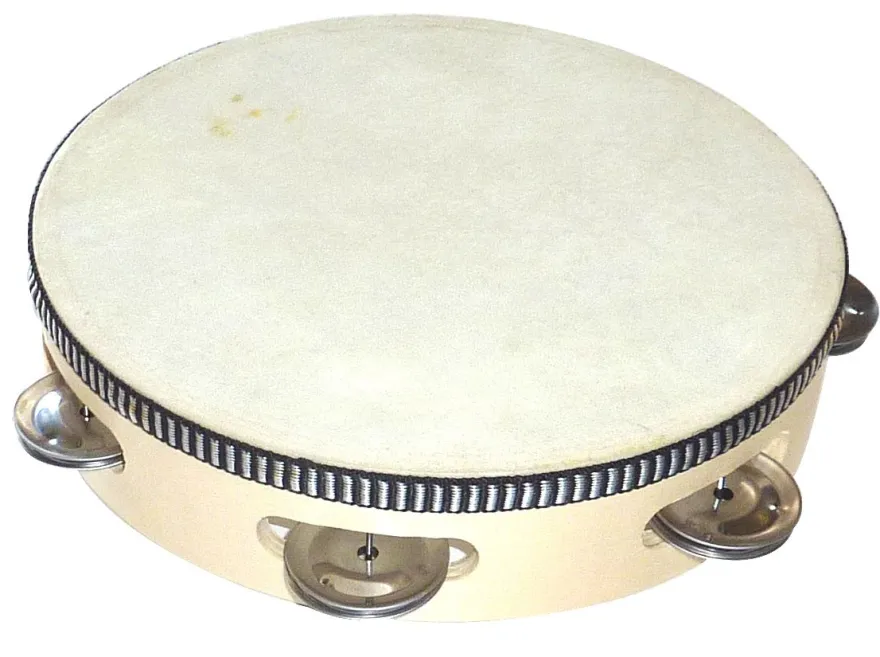 Tamburin med skinn, 20 cm