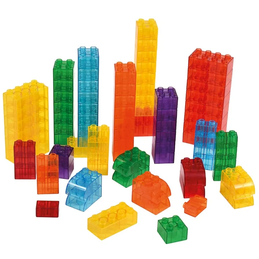 Transparenta byggklossar, 90 st.