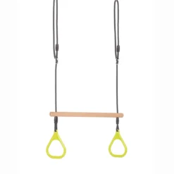 Trapetsgunga med ringar - Lime (svart rep)