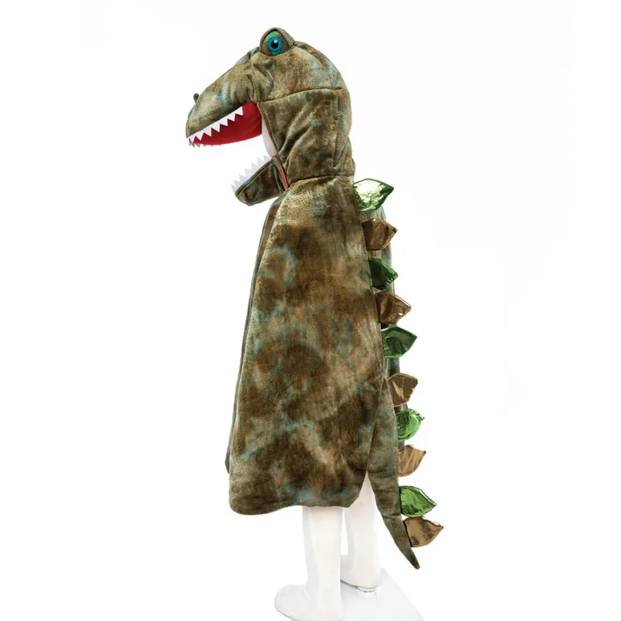 T-rex-cape med klor - Grön, stl. 4-6 år