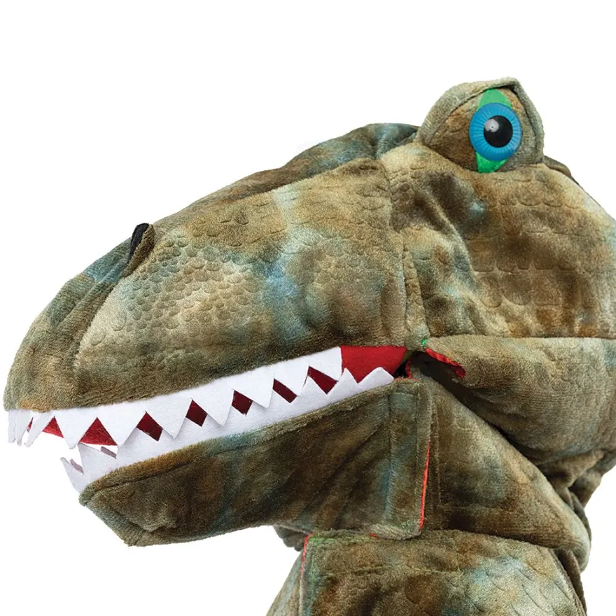 T-rex-cape med klor - Grön, stl. 4-6 år
