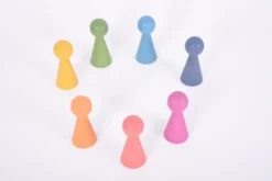 Träfigurer - Regnbåge, 7 st.